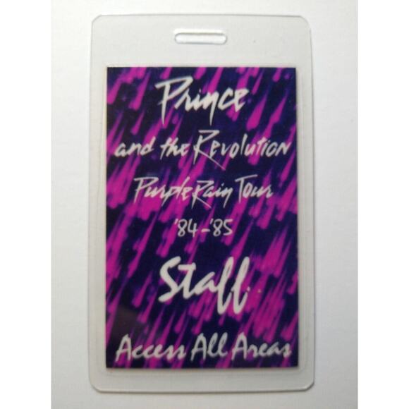 Prince And The Revolution Purple Rain 1984-1985 Tour Backstage Pass Laminated - Picture 1 of 2